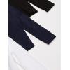 imageThe ChildrenS Place Girls Long Sleeve Basic Layering TShirtBlackTidalWhite 3pack