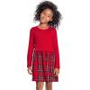 imageThe Childrens Place Girls Long Sleeve Everyday DressClassic Red Plaid