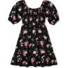 imageThe Childrens Place Girls Short Sleeve Everday DressesBlack Floral Smocked