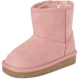 imageThe Childrens Place Baby Girls Classic Ankle Boot Faux Fur LinedPink