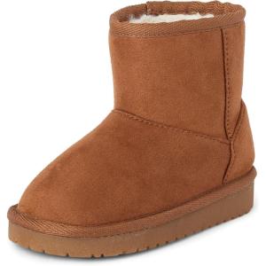 imageThe Childrens Place Baby Girls Classic Ankle Boot Faux Fur LinedTan