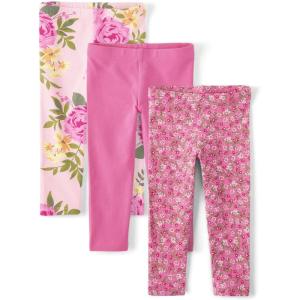imageThe Childrens Place Baby Girls and Toddler Leggings 3PackFrench Rose Floral 3pack