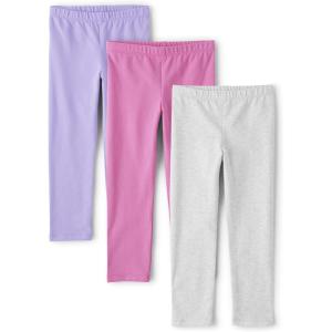 imageThe Childrens Place Baby Girls and Toddler Leggings 3PackPinkGreyPurple 3pack