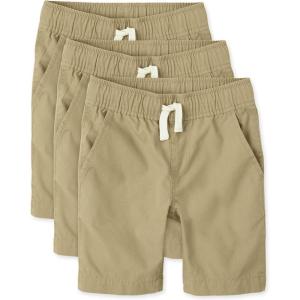 imageThe Childrens Place Boys Pull On Jogger ShortsFlax 3pack