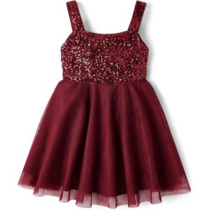 imageThe Childrens PlaceGirlsSleeveless Dressy DressesRedwood Sequin Mesh6