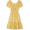imageThe Childrens Place Womens Mommy and Me Matching Short Sleeve DressesSunset Gold Floral Puff Sleeve