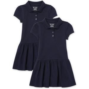 imageThe Childrens Place Baby Girls Uniform Pique Polo Dress 2 packTidal 2 Pack