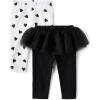 Black Tutu/White Hearts 2-pack