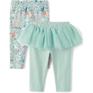 imageThe Childrens Place Baby Girls and Newborn Knit Pull on PantsWintermint TutuCritter 2pack
