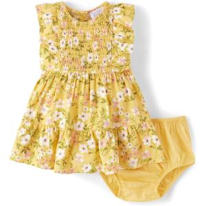 imageThe Childrens Place Baby Girls and Newborn Ruffle Dressy DressSunset Gold Floral