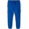 imageThe Childrens Place Boys Active French Terry Cargo Jogger PantsRenew Blue Cargo