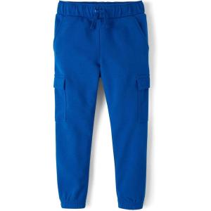 imageThe Childrens Place Boys Active French Terry Cargo Jogger PantsRenew Blue Cargo