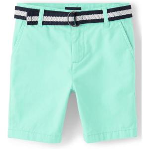 imageThe Childrens Place Boys Belted Chino ShortsMellow Aqua