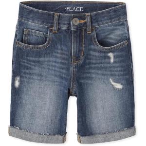 imageThe Childrens Place Boys Stretch Denim ShortsDistressed Maguire Wash