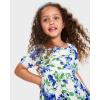 imageThe Childrens Place Baby Girls and Toddler Short Sleeve Dressy DressesRenew Blue Floral