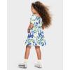 imageThe Childrens Place Baby Girls and Toddler Short Sleeve Dressy DressesRenew Blue Floral