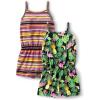 imageThe Childrens Place babygirls And Toddler Girls Strappy Shorts RomperBlack StripeTropical