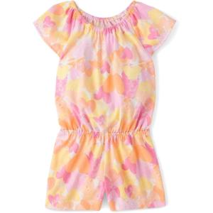 imageThe Childrens Place babygirls And Toddler Short Sleeve Flutter Shorts RomperCosmos Hearts