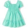 imageThe Childrens Place Baby Girls and Toddler Short Sleeve Dressy DressesMint Tea