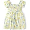 imageThe Childrens Place Baby Girls and Toddler Short Sleeve Dressy Special Occasion DressesWildflower White Flutter Sleeve