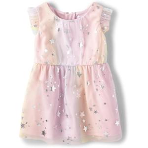 imageThe Childrens Place Baby Girls One Size and Toddler Sleeveless Dressy DressesOmbre Foil