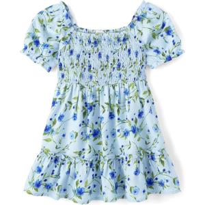 imageThe Childrens Place Baby Girls and Toddler Short Sleeve Dressy Special Occasion DressesWhirlwind Blue Floral