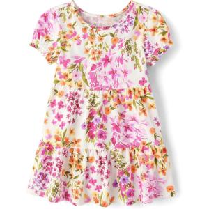 imageThe Childrens PlaceBabyGirlsand Toddler Casual Everyday Short Sleeve DressesBunnys Tail Floral12 Months18 Months