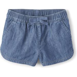 imageThe Childrens Place Baby Girls and Toddler Pull On Chambray ShortsRose Wash