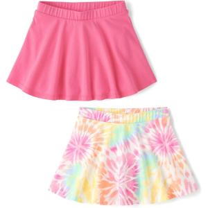 imageThe Childrens PlaceBaby Girlsand Toddler Pull On Everyday SkortsCosmos 2Pack12 Months18 Months