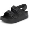 imageThe Childrens Place Baby Boys and Toddler Everyday Double Buckle Slide Sandals with BackstrapBlack