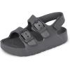 imageThe Childrens Place Baby Boys and Toddler Everyday Double Buckle Slide Sandals with BackstrapGrey