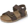 imageThe Childrens Place Boys Baby Toddler Casual Adjustable Double Buckle Flat Sandals SlideBrown