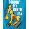 imageThe Childrens Place Baby Boys and Toddler Vehicle Short Sleeve Graphic TShirtsmultipacksDiggin BirthdayConstruction 2pack