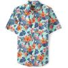 imageThe Childrens Place Boys and Toddler Boys Short Sleeve Button Down ShirtTropical Mellow Aqua