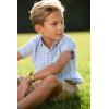 imageThe Childrens PlaceBaby Boysand Toddler Poplin Short Sleeve Button Down ShirtBreeze Plaid12 Months18 Months