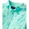 imageThe Childrens PlaceBaby Boysand Toddler Poplin Short Sleeve Button Down ShirtEaster Egg Mint12 Months18 Months