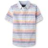 imageThe Childrens Place Boys and Toddler Boys Short Sleeve Button Down ShirtWhirlwind Stripe