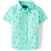 imageThe Childrens PlaceBaby Boysand Toddler Poplin Short Sleeve Button Down ShirtEaster Egg Mint12 Months18 Months