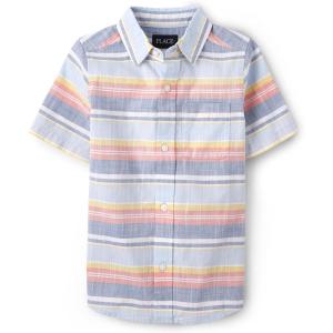 imageThe Childrens Place Boys and Toddler Boys Short Sleeve Button Down ShirtWhirlwind Stripe