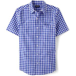 imageThe Childrens Place Mens Dad and Son Matching Short Sleeve Button Down ShirtRenew Blue Gingham