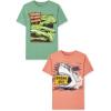 imageThe Childrens Place Boys Short Sleeve Graphic TShirts MultipackDangerWrong Way 2pack