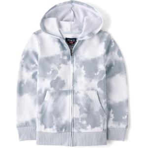 imageThe Childrens Place Boys Full Zip Long Sleeve French Terry HoodieCinder