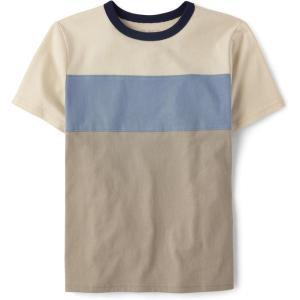 imageThe Childrens Place Boys Short Sleeve Knit TShirtsArid Earth Stripe