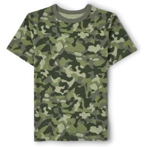imageThe Childrens Place Boys Short Sleeve Knit TShirtsGreen Camo