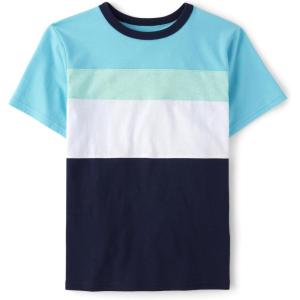 imageThe Childrens Place Boys Short Sleeve Knit TShirtsTidal Color Block