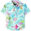 imageThe Childrens PlaceBaby Boysand Toddler Poplin Short Sleeve Button Down ShirtCosmos12 Months18 Months
