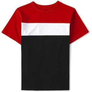 imageThe Childrens Place Boys Short Sleeve Colorblock TShirtCupid Arrow Color Block