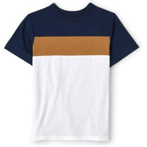imageThe Childrens Place Boys Short Sleeve Colorblock TShirtTidal Colorblock