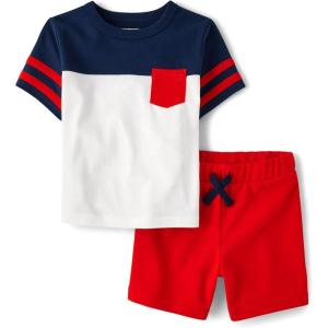 imageThe Childrens Place babyboys And Toddler Boys Short Sleeve Top and Shorts 2 Pc SetCupids Arrow