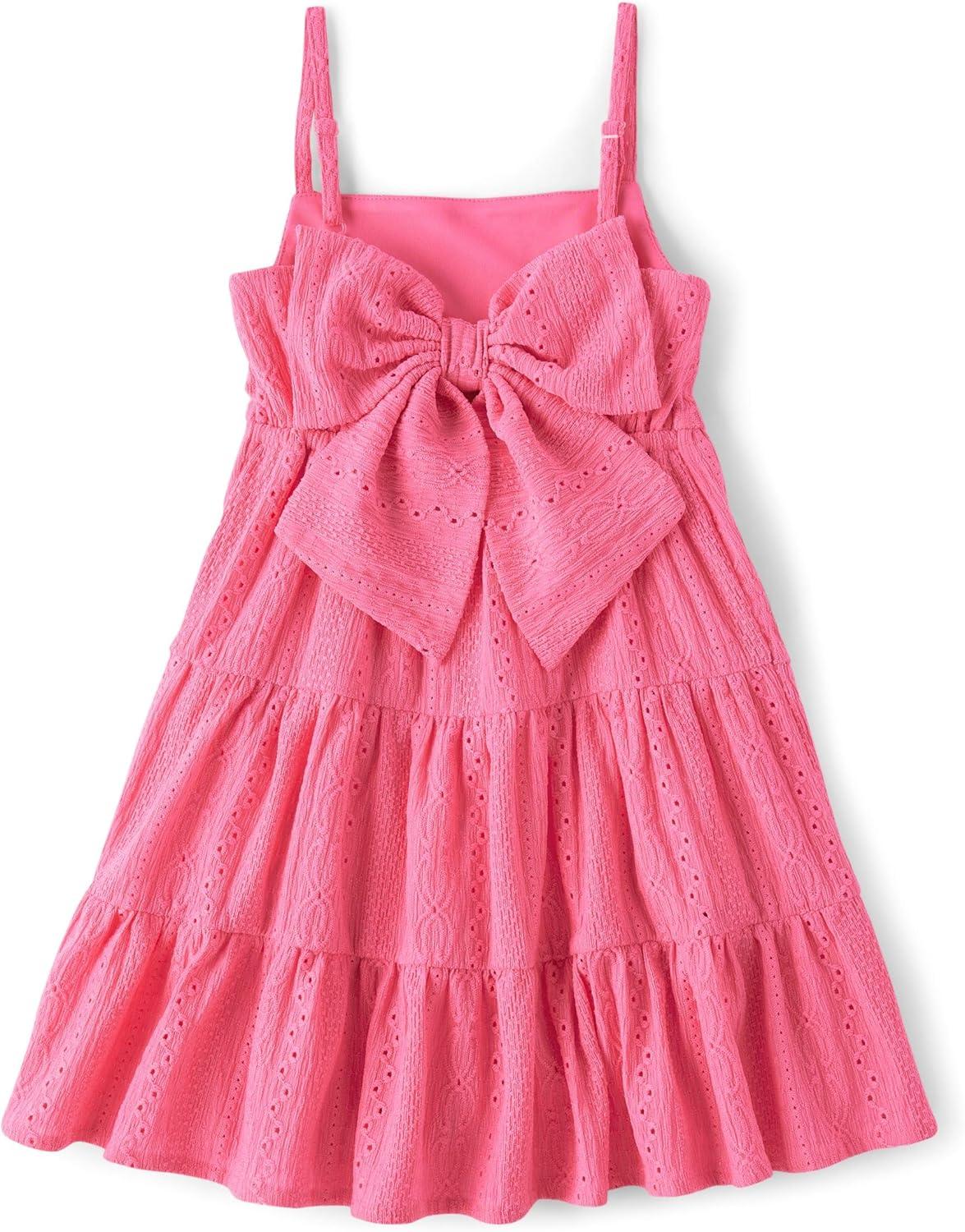 imageThe Childrens Place Girls Casual Sleeveless Tiered DressesIn the Pink